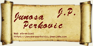 Junoša Perković vizit kartica